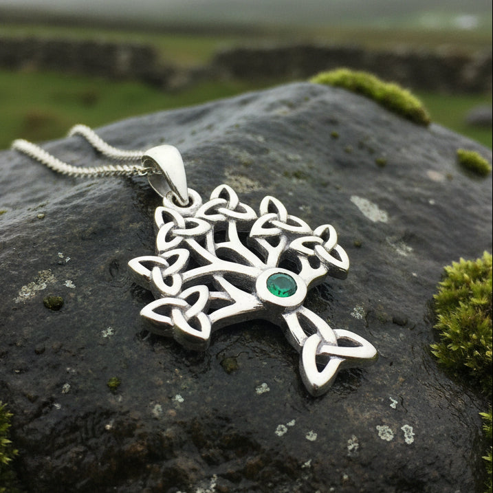 Destiny Celtic Tree of Life Necklace in Sterling Silver