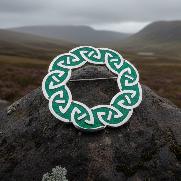 Lenzie Celtic Enamel Brooch
