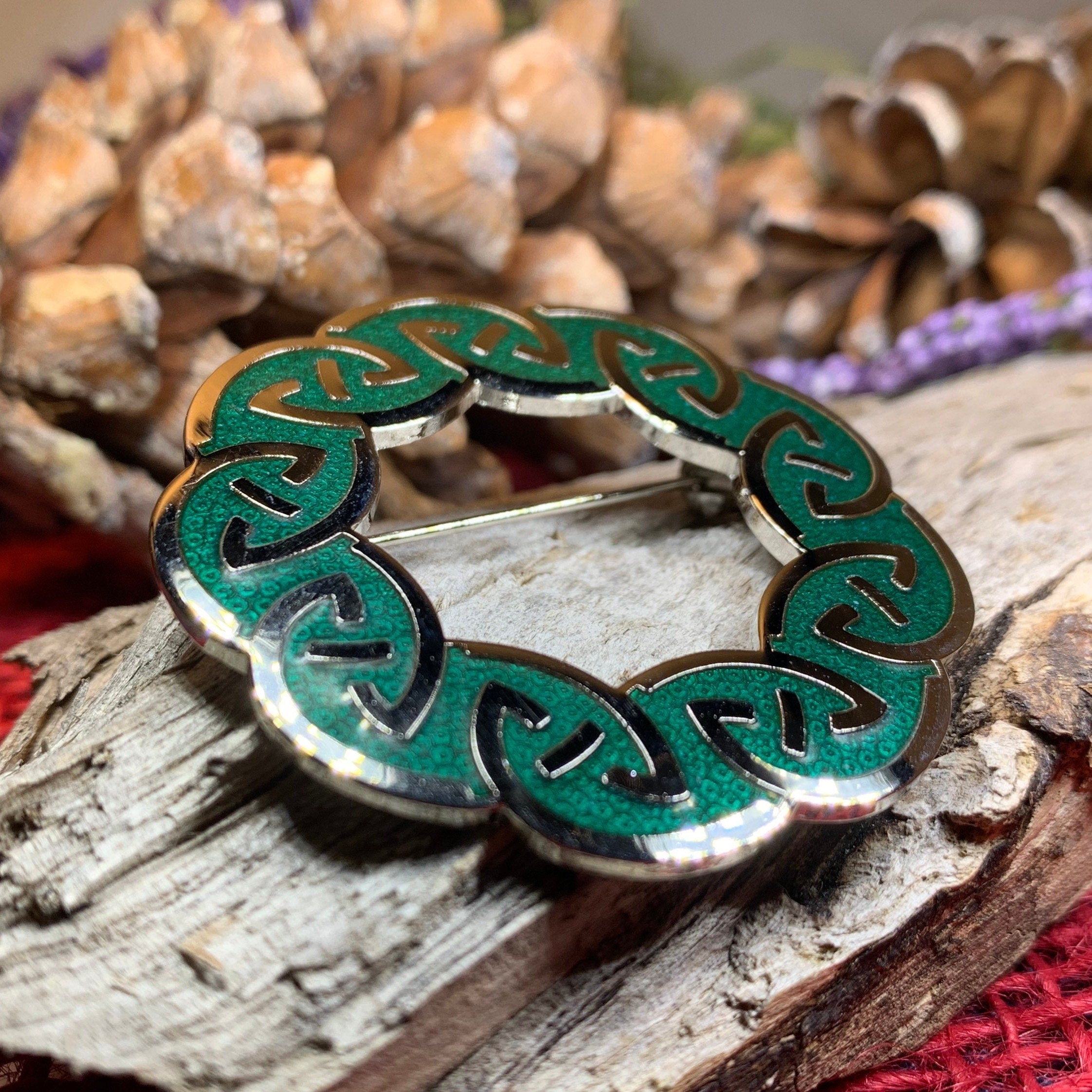 Lenzie Celtic Enamel Brooch