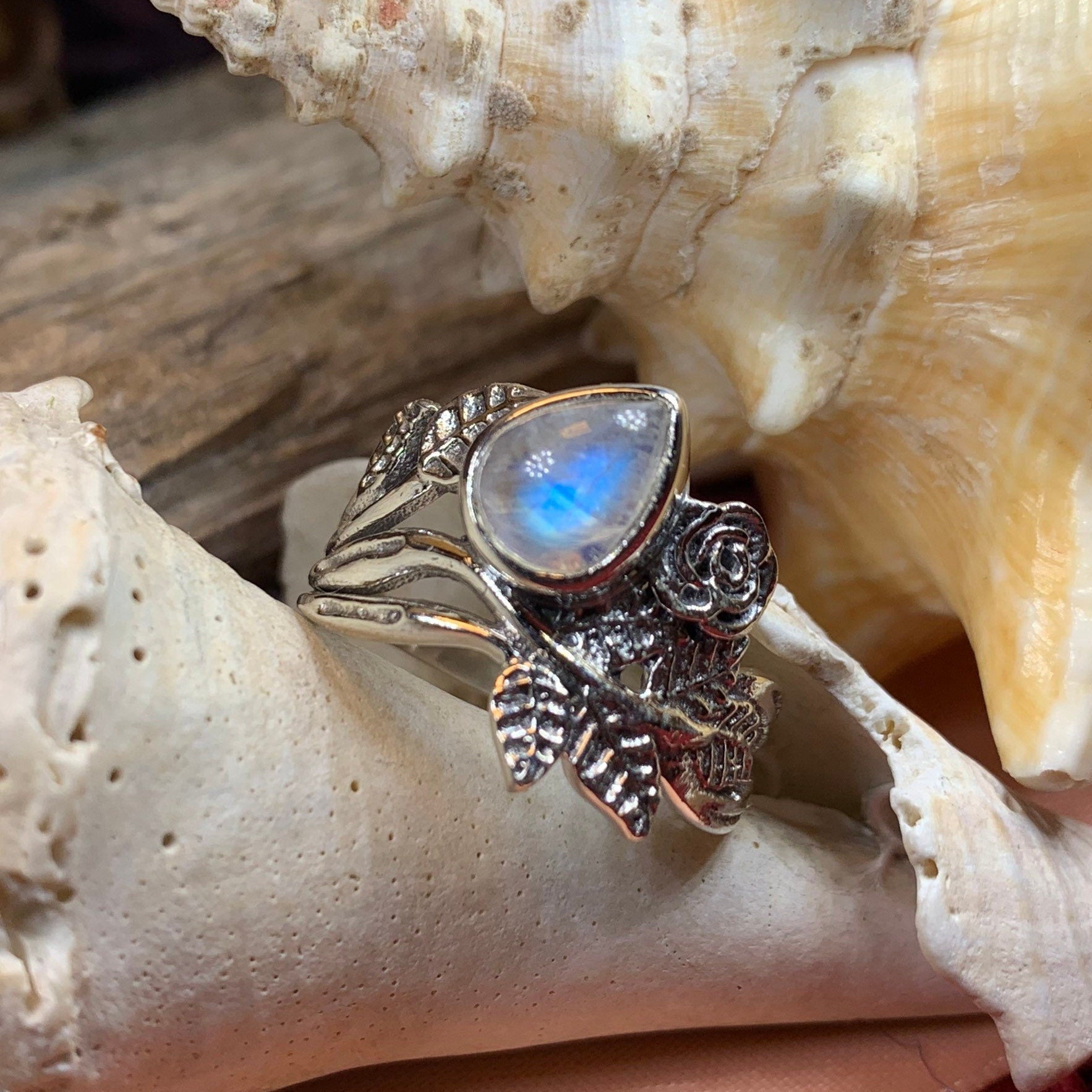 Wild Irish Rose Ring in Sterling Silver