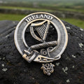 Irish Harp Brooch in Pewter