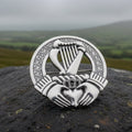Irish Claddagh Harp Brooch