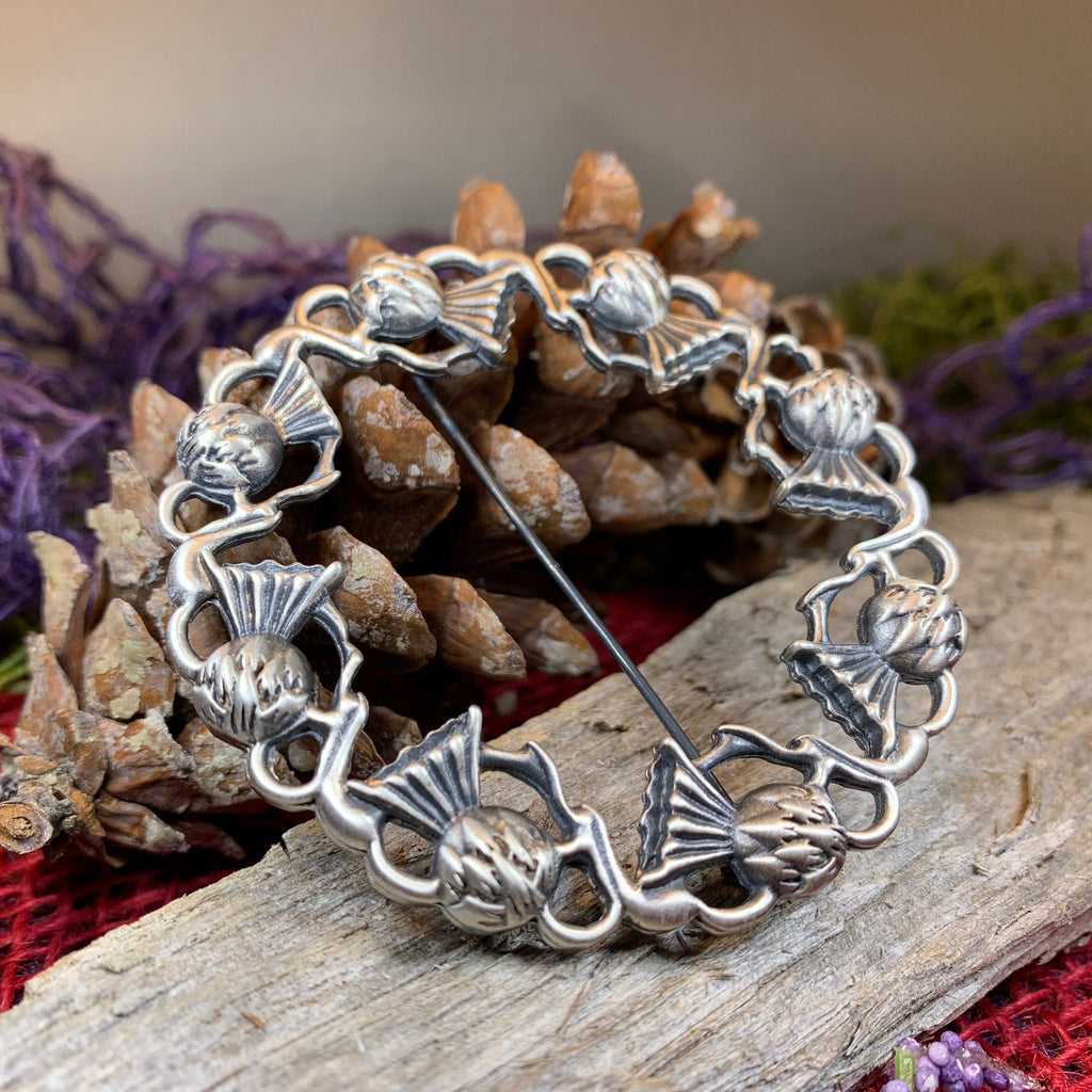 Georgiana Thistle Wreath Brooch - Handmade in Scotland