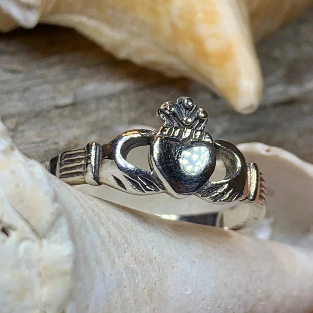 Delvin Irish Claddagh Ring in Sterling Silver