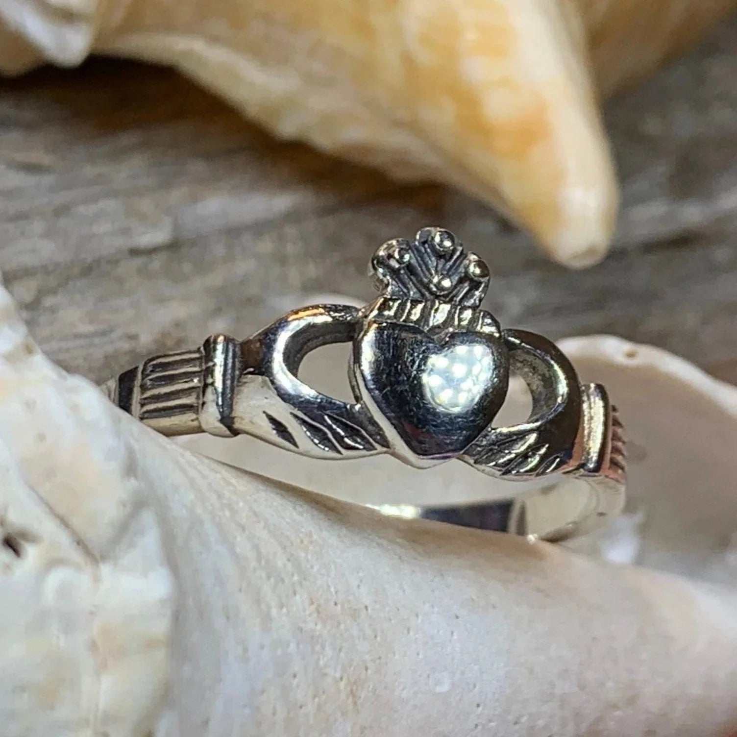 Delvin Irish Claddagh Ring in Sterling Silver