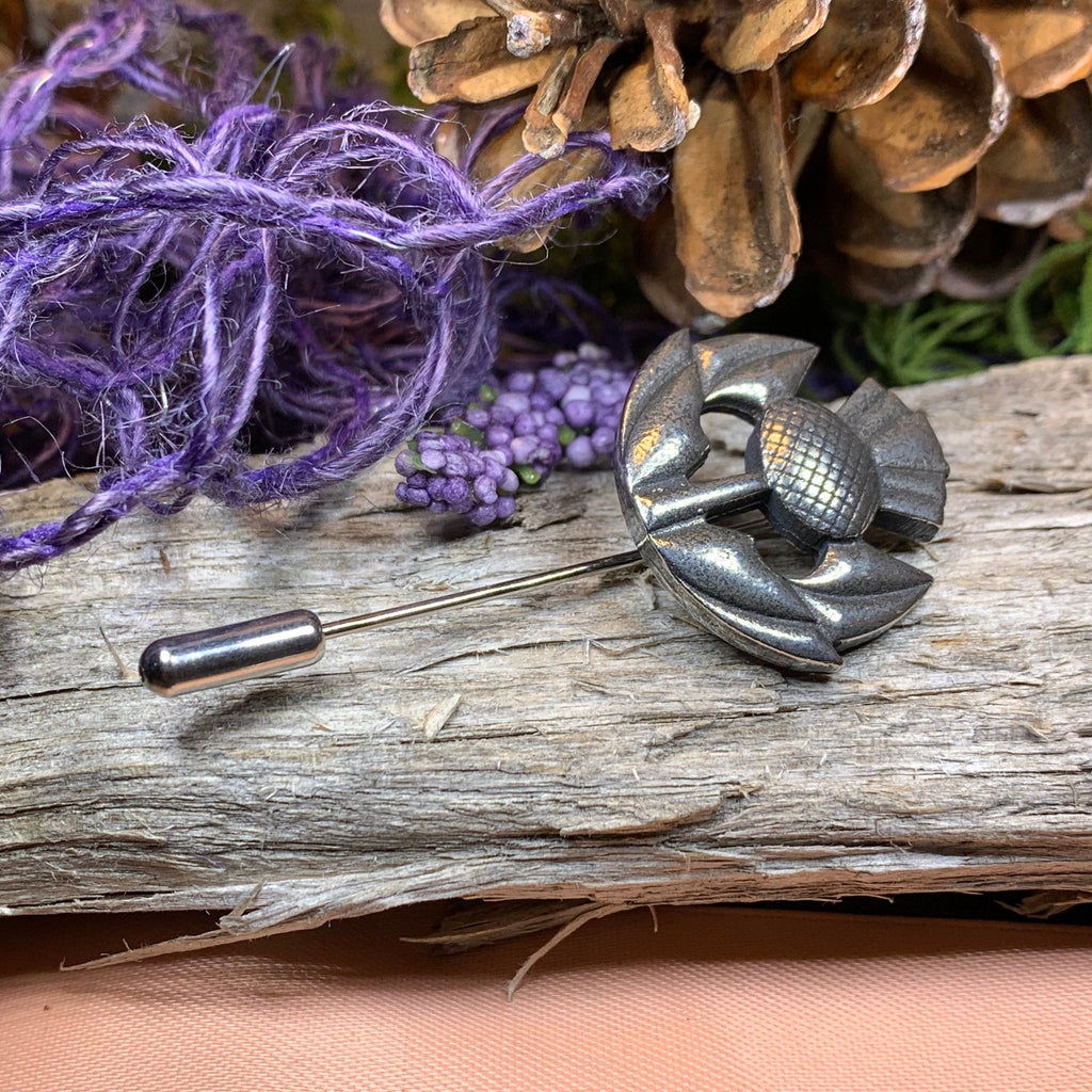 Clyde Thistle Stick Pin - Handmade in Scotland