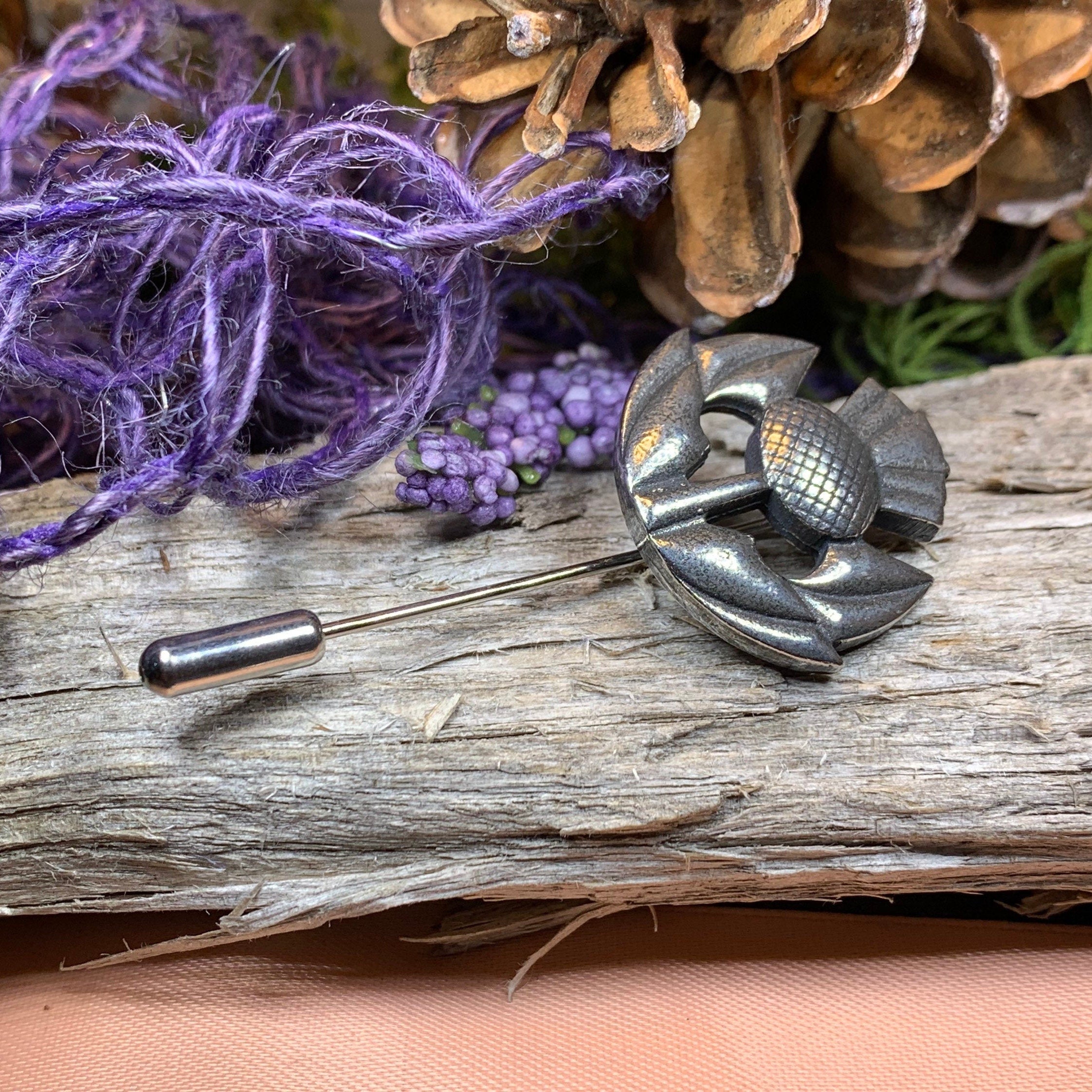 Clyde Thistle Stick Pin - Handmade in Scotland