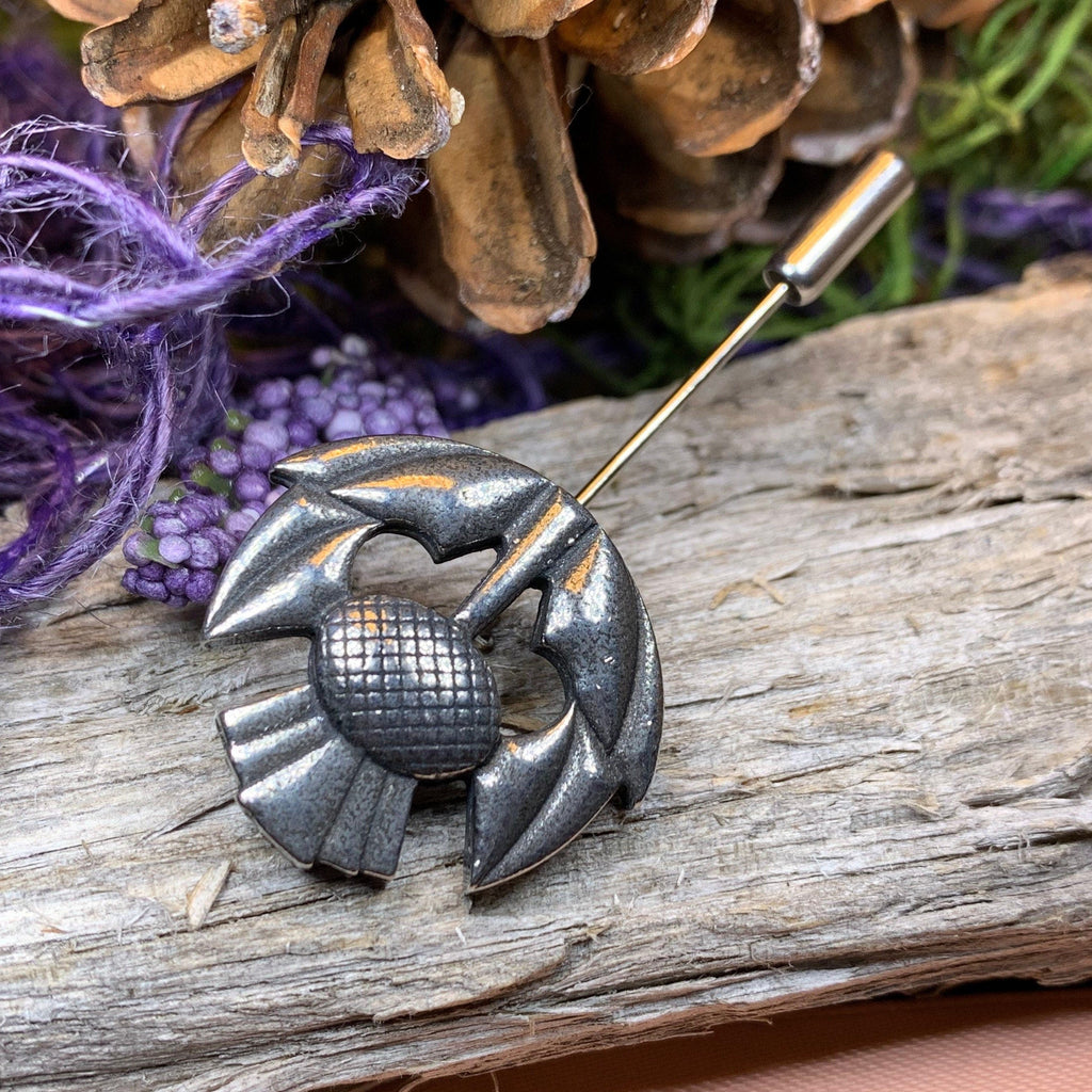 Clyde Thistle Stick Pin - Handmade in Scotland