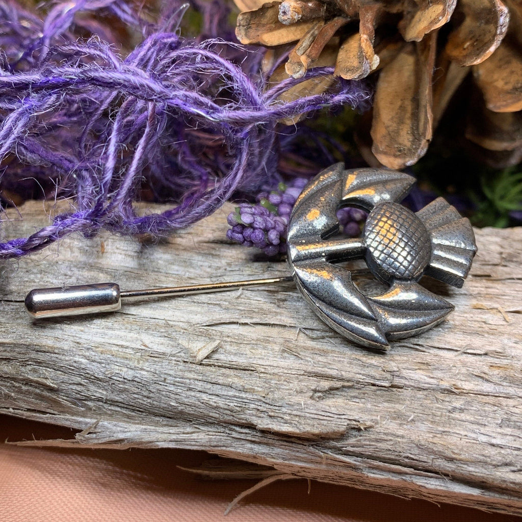 Clyde Thistle Stick Pin - Handmade in Scotland