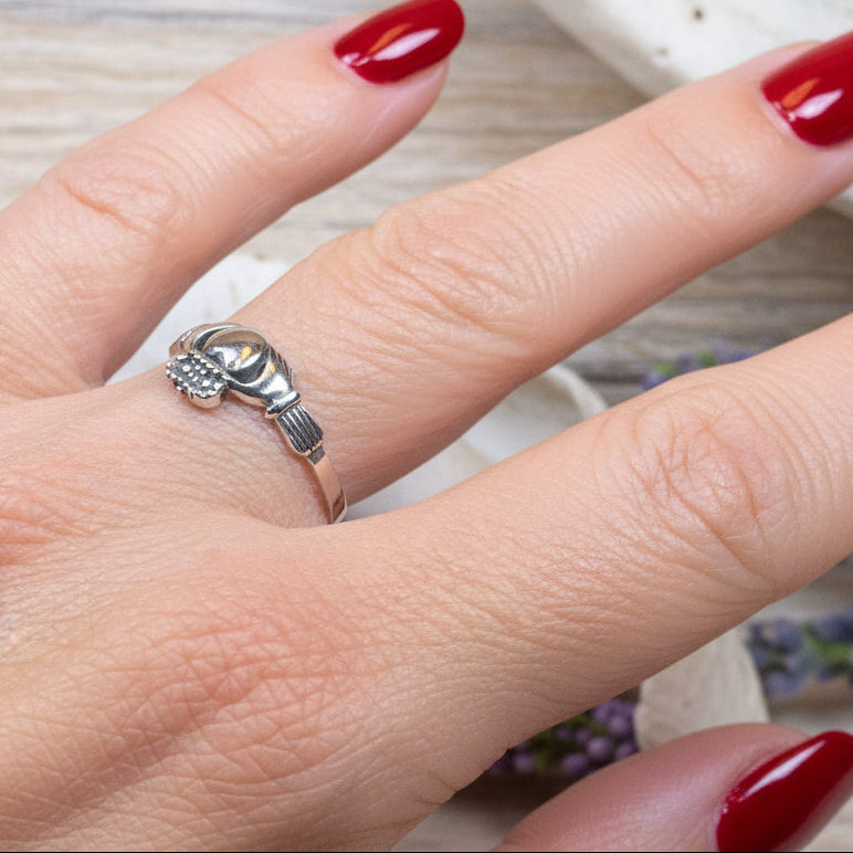 Cora Irish Claddagh Ring in Sterling Silver