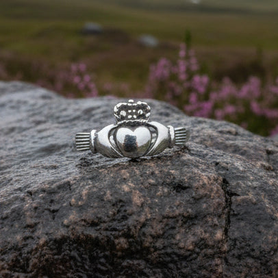 Cora Irish Claddagh Ring in Sterling Silver