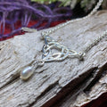 Neamhnaid Celtic Knot Pearl Necklace