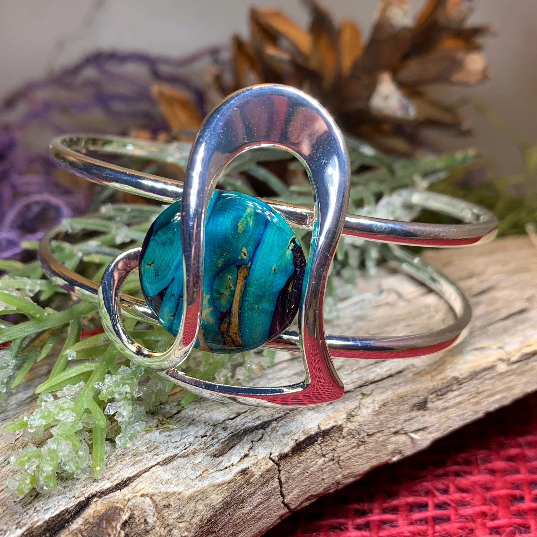 Heathergems Heart Scottish Bracelet - Handmade in Scotland