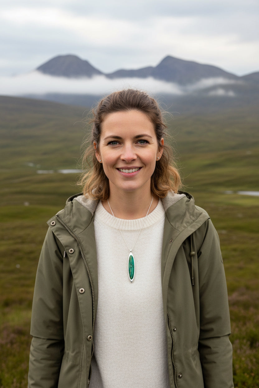 Scottish Highlands Heathergems Necklace - Handmade in Scotland