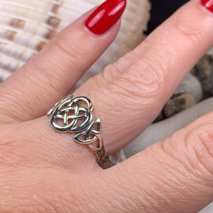 Asha Celtic Dara Knot Ring in Sterling Silver