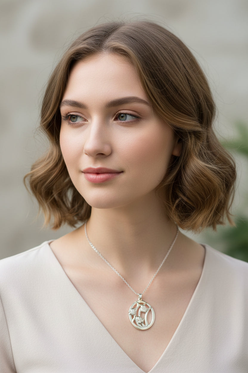 Springsong Scottish Bluebell Necklace - Handmade in Scotland