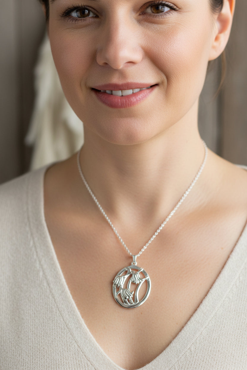Springsong Scottish Bluebell Necklace - Handmade in Scotland