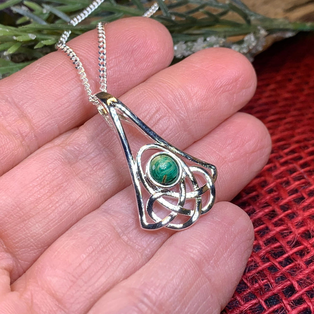 Elegant Heathergems Celtic Knot Necklace - Handmade in Scotland