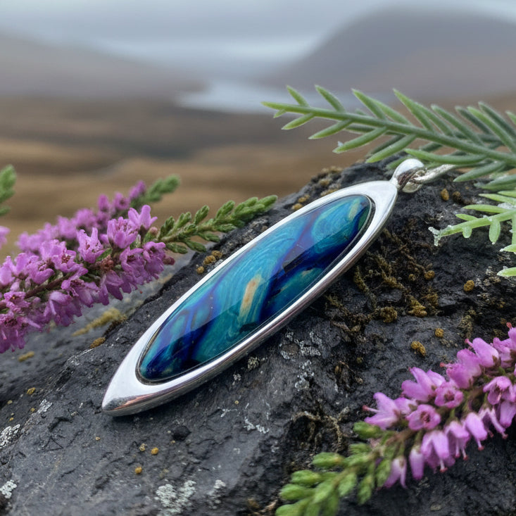 Scottish Highlands Heathergems Necklace - Handmade in Scotland