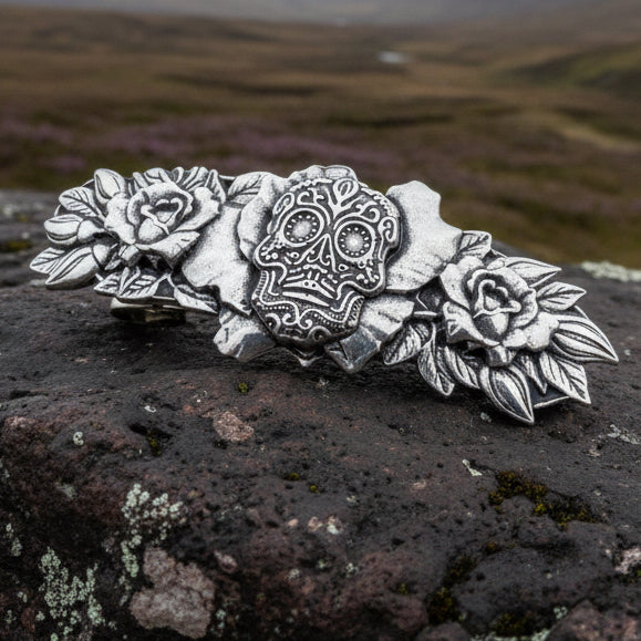 Sugar Skull Hair Clip for Women