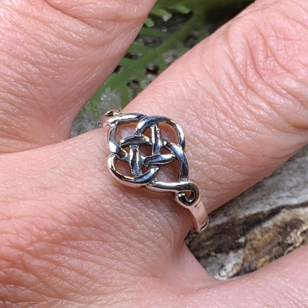Elenora Celtic Knot Ring in Sterling Silver