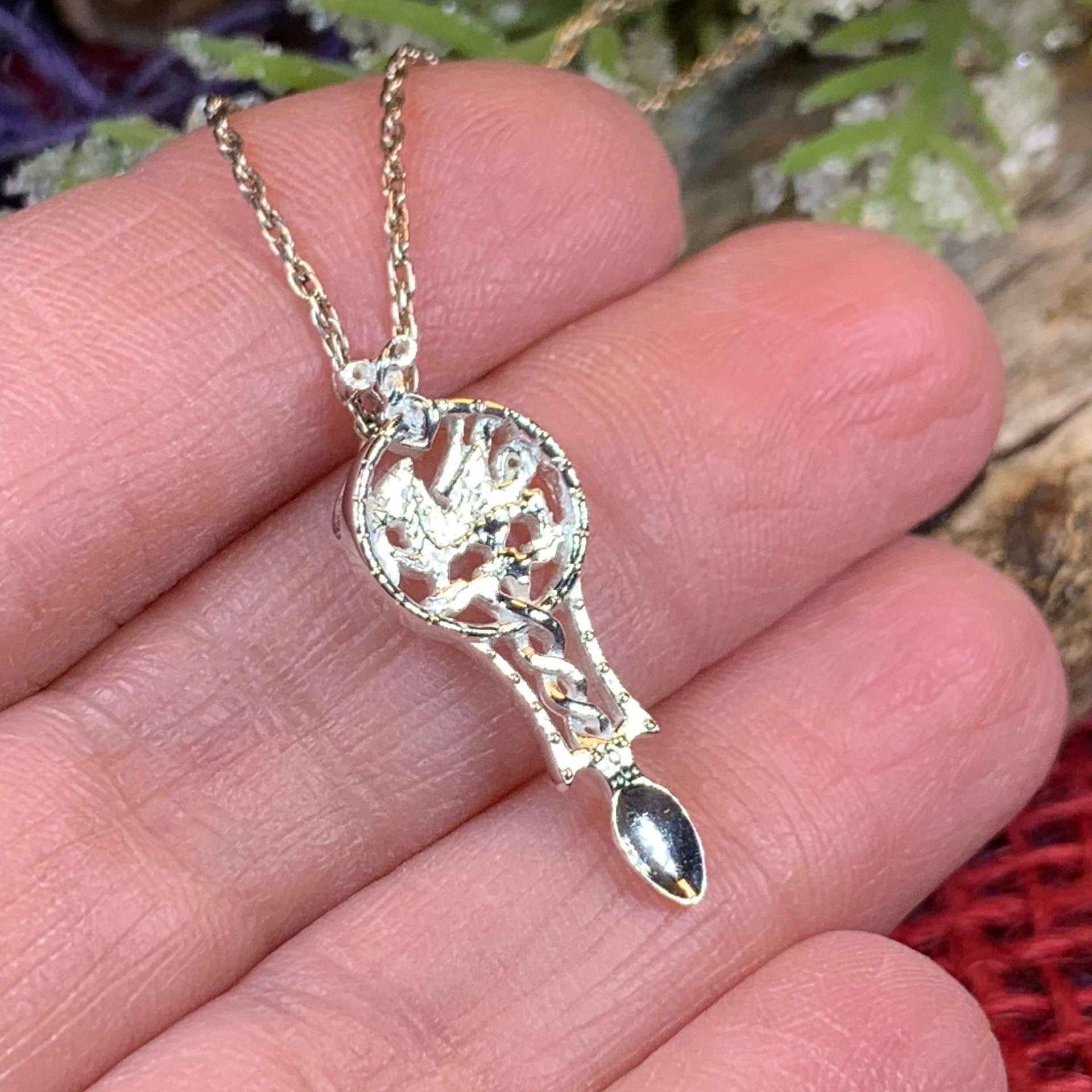 Welsh Dragon Love Spoon Necklace