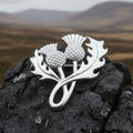 Tanyth Scottish Thistle Brooch in Sterling Silver