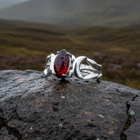 Solstice Triple Moon Ring in Sterling Silver