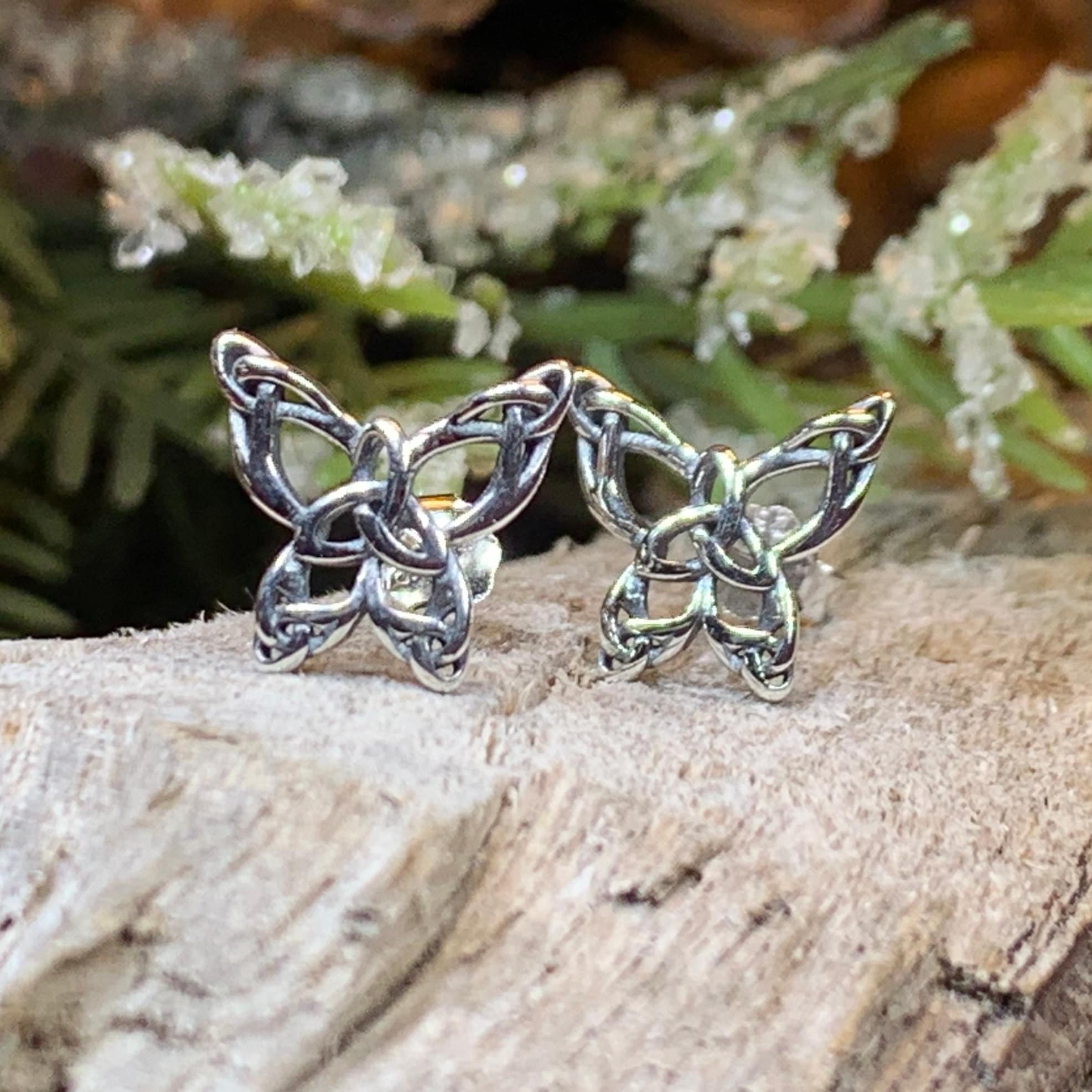 Celtic Butterfly Post Earrings