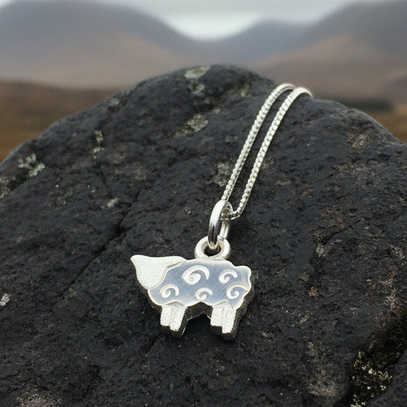 Love Ewe Sheep Necklace - Handmade in Scotland
