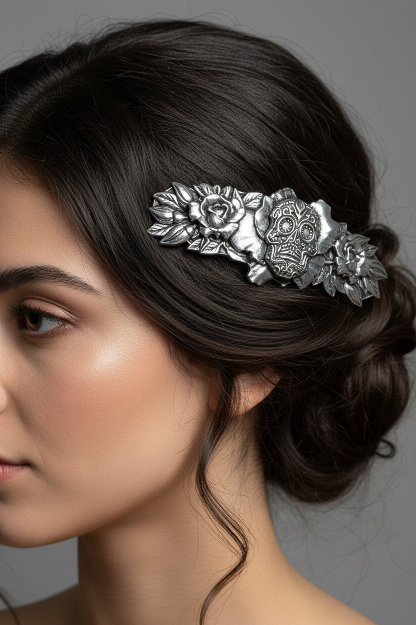 Sugar Skull Hair Clip for Women