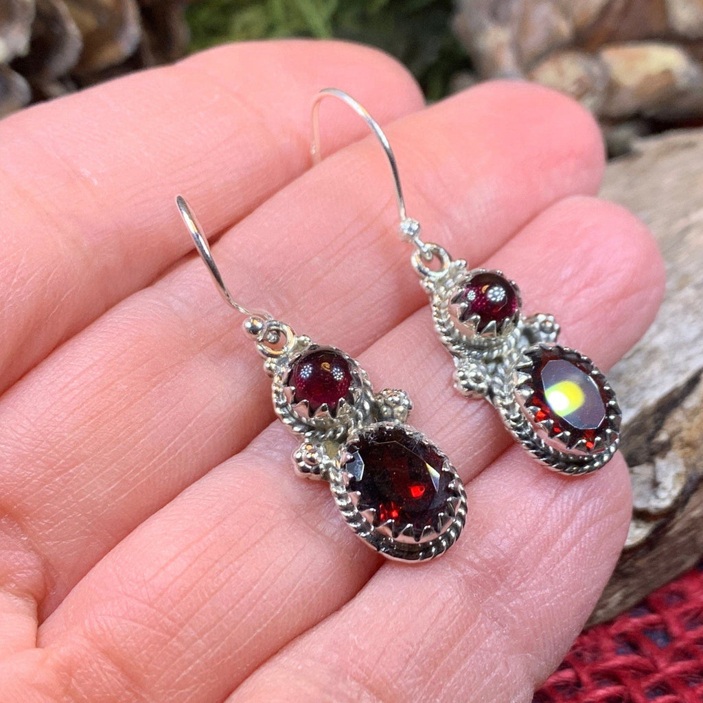 Garnet Romantic Earrings for Women