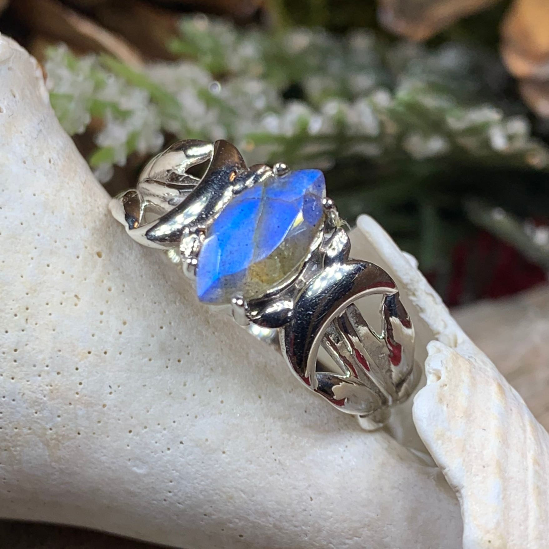 Solstice Triple Moon Ring in Sterling Silver