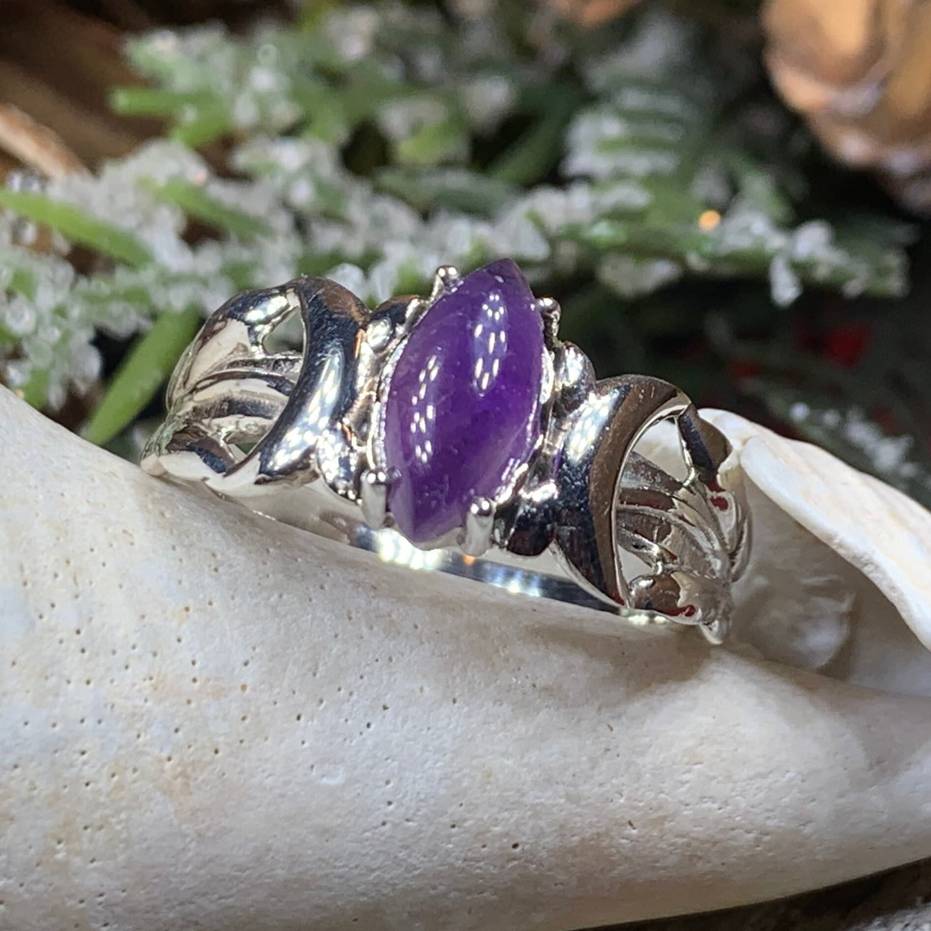 Solstice Triple Moon Ring in Sterling Silver