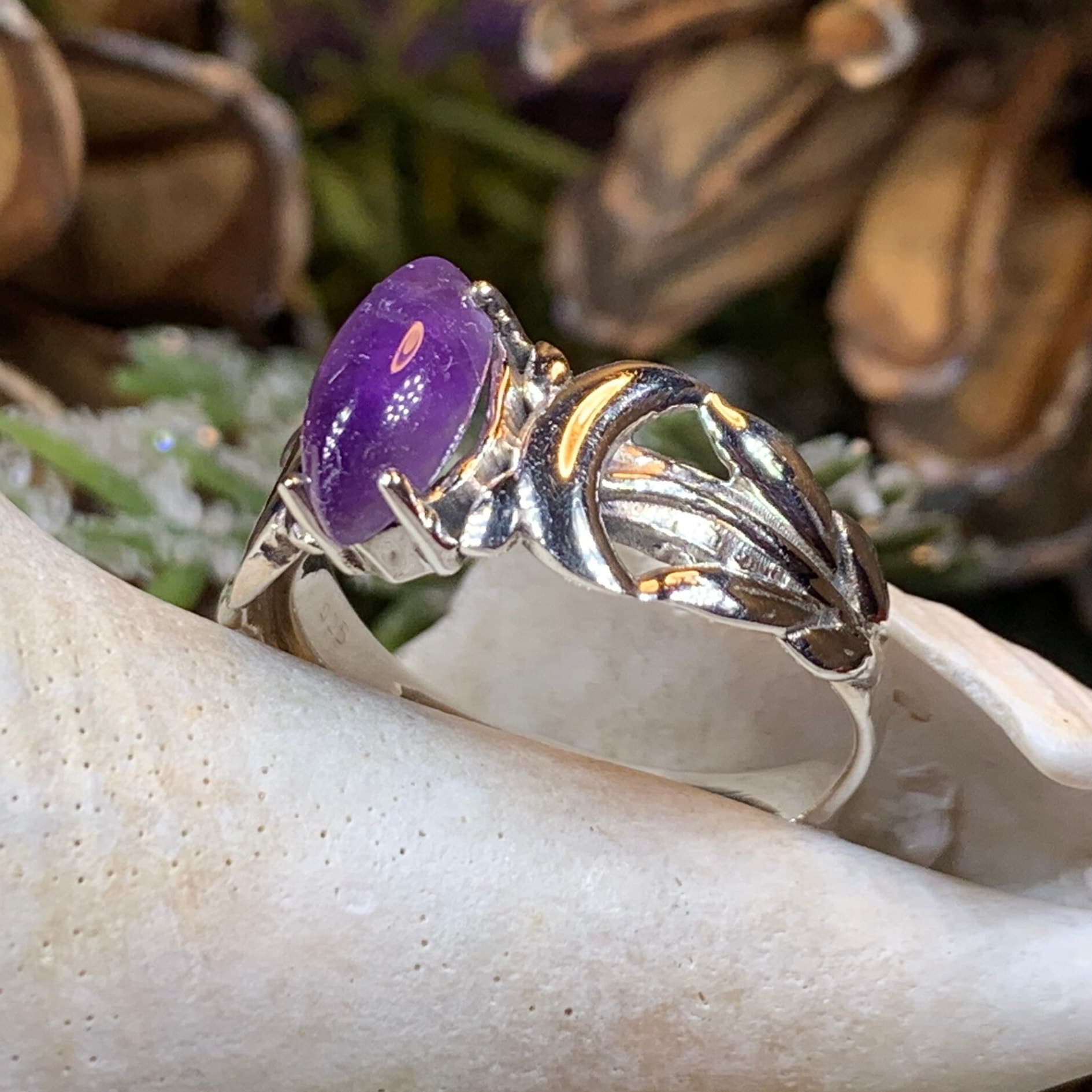 Solstice Triple Moon Ring in Sterling Silver