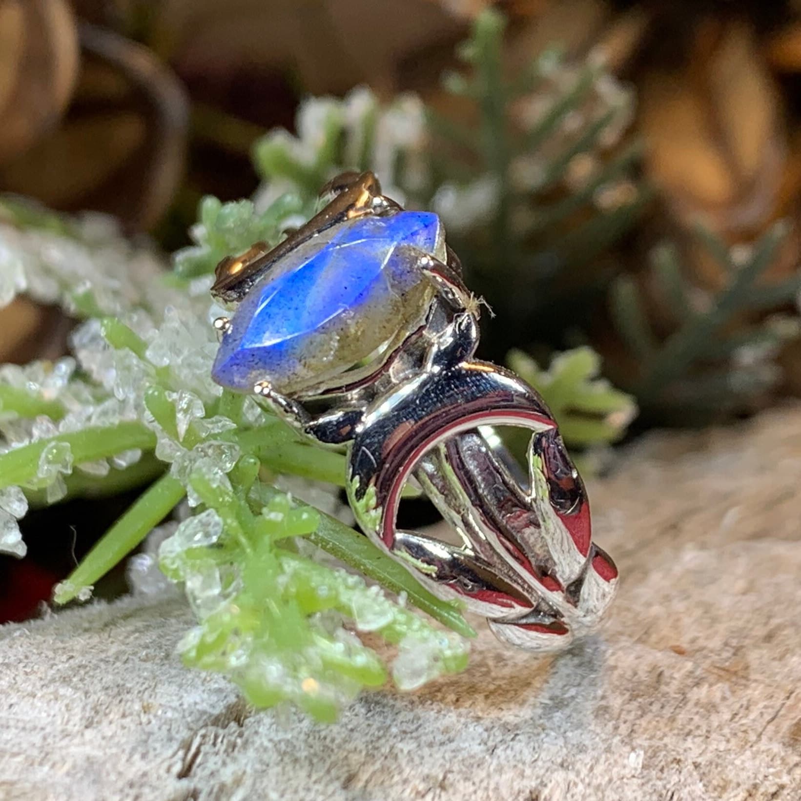 Solstice Triple Moon Ring in Sterling Silver