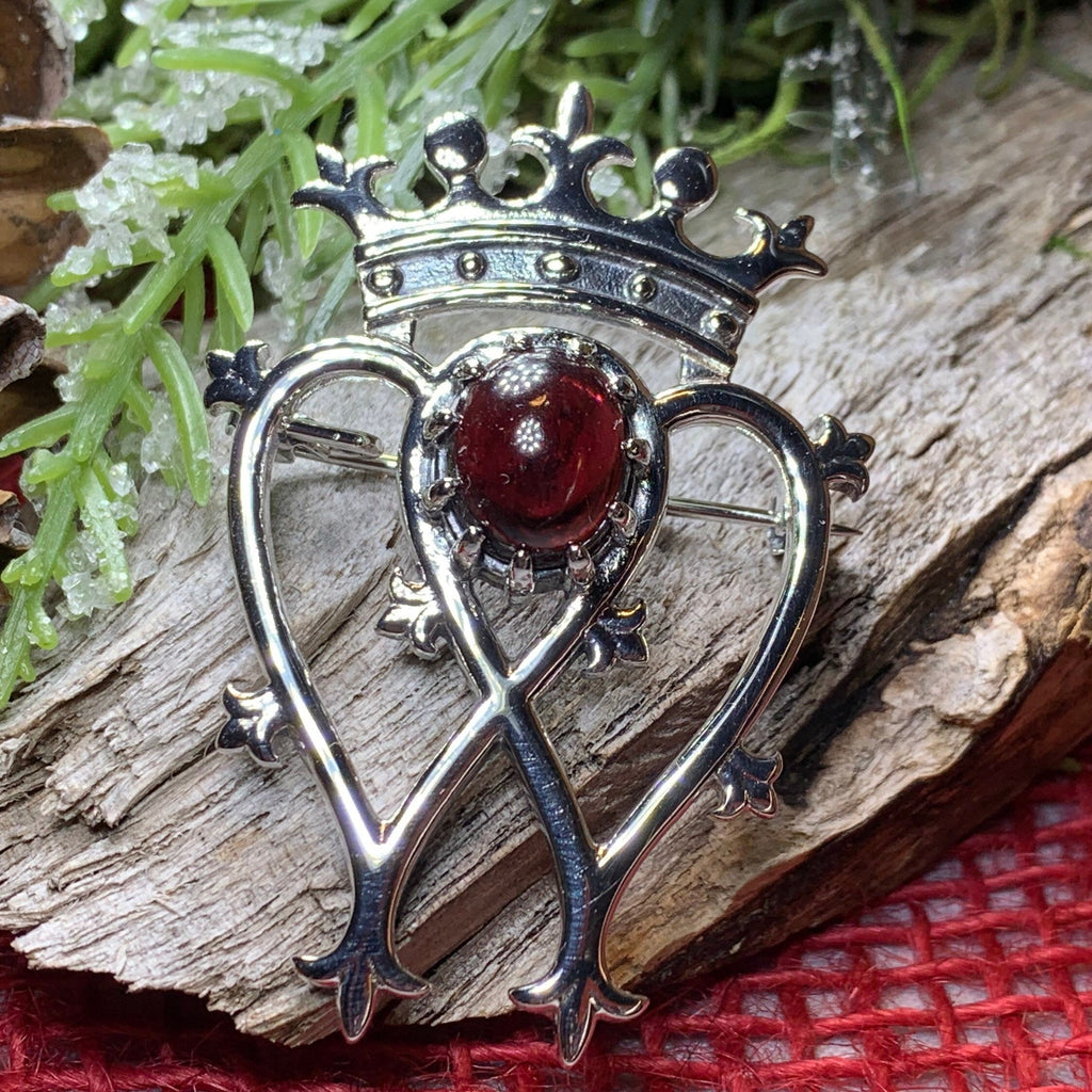 Garnet Luckenbooth Brooch