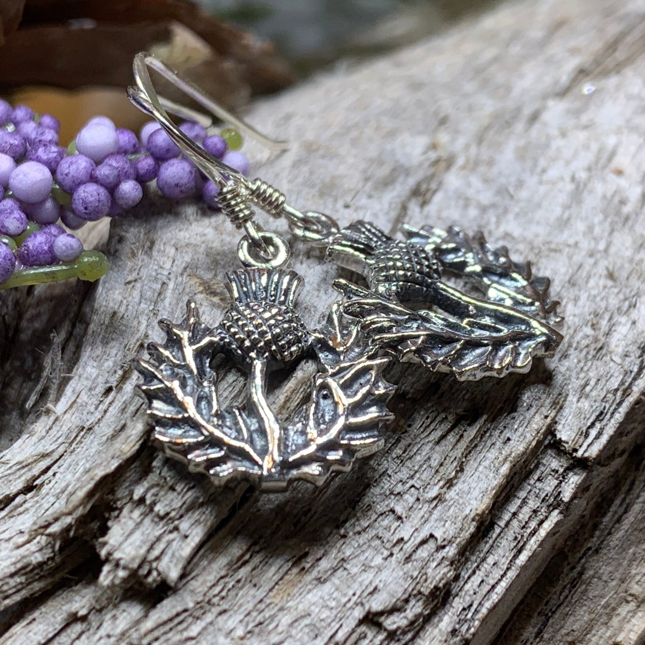 Alruna Scottish Thistle Earrings