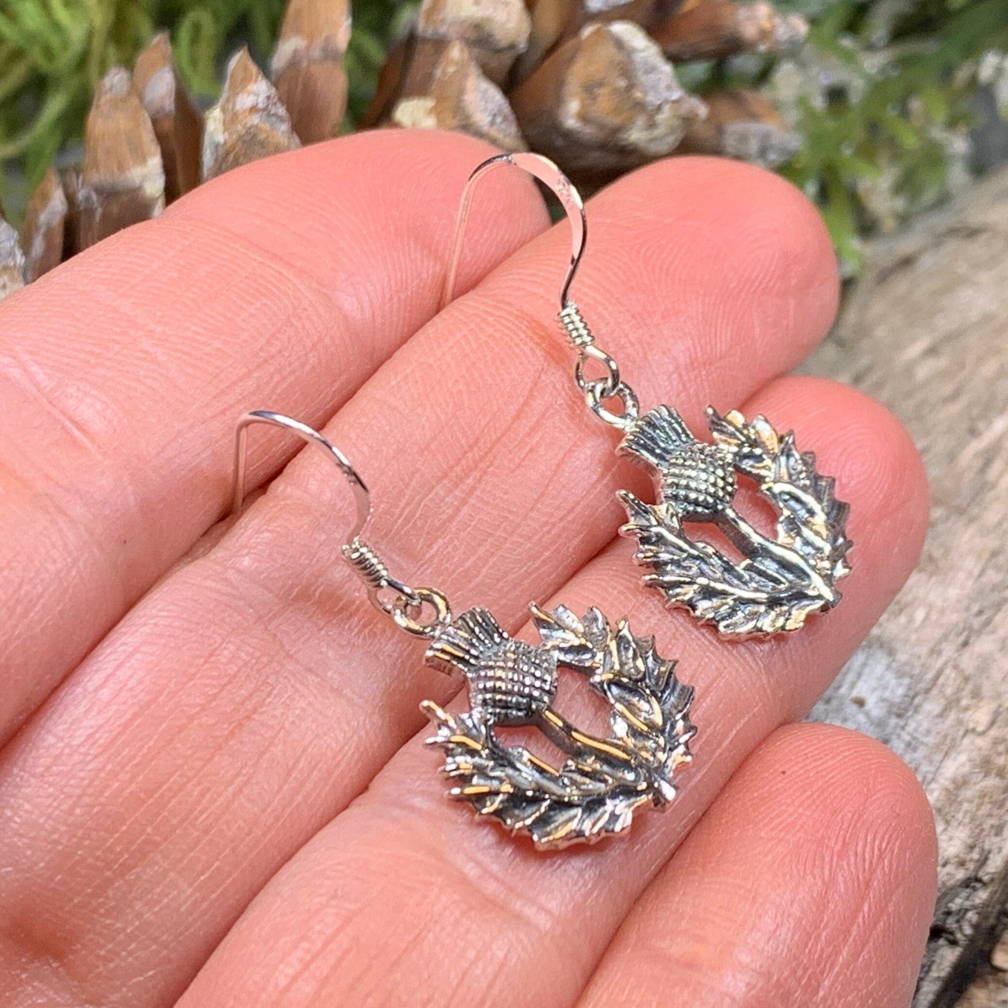 Alruna Scottish Thistle Earrings
