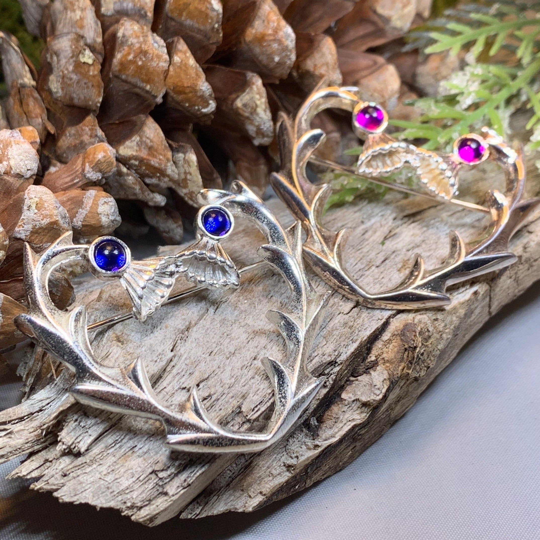 Thistle Country Fields Brooch - Handmade in Scotland