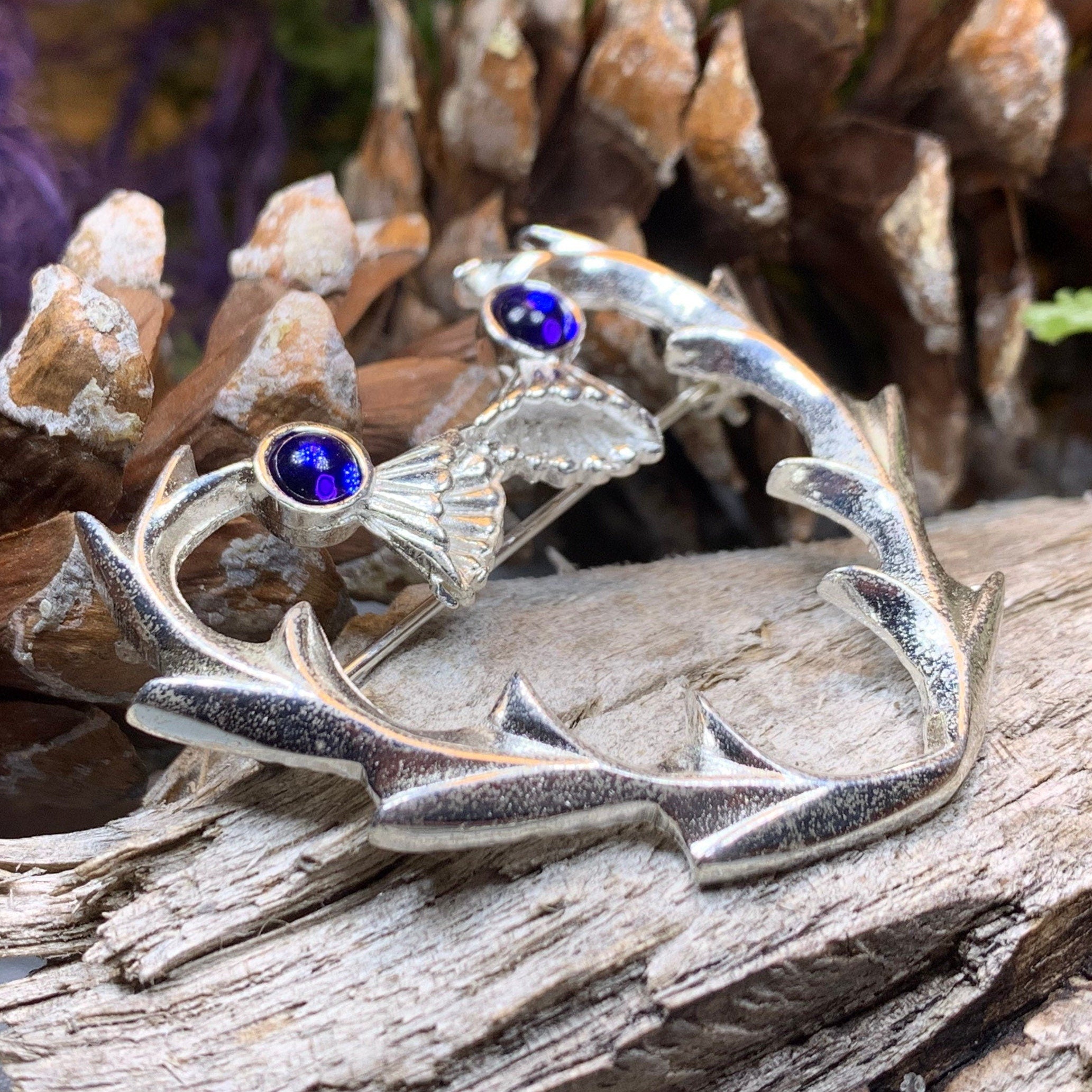 Thistle Country Fields Brooch - Handmade in Scotland