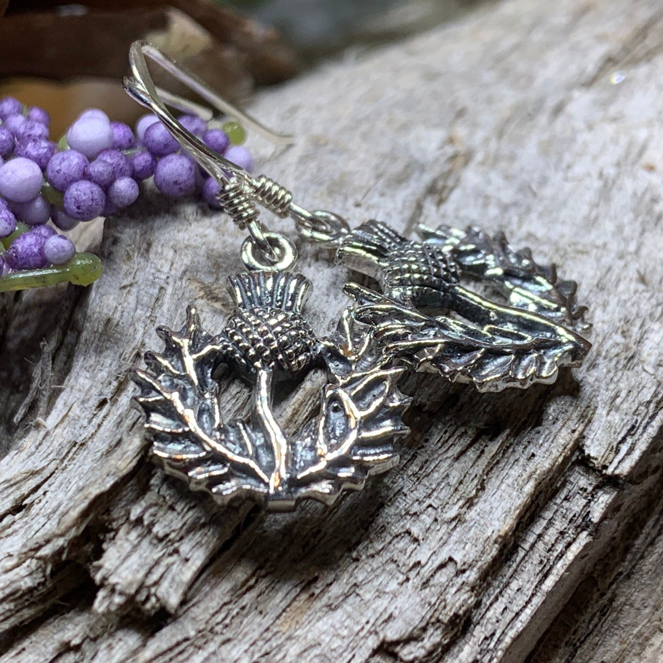 Alruna Scottish Thistle Earrings