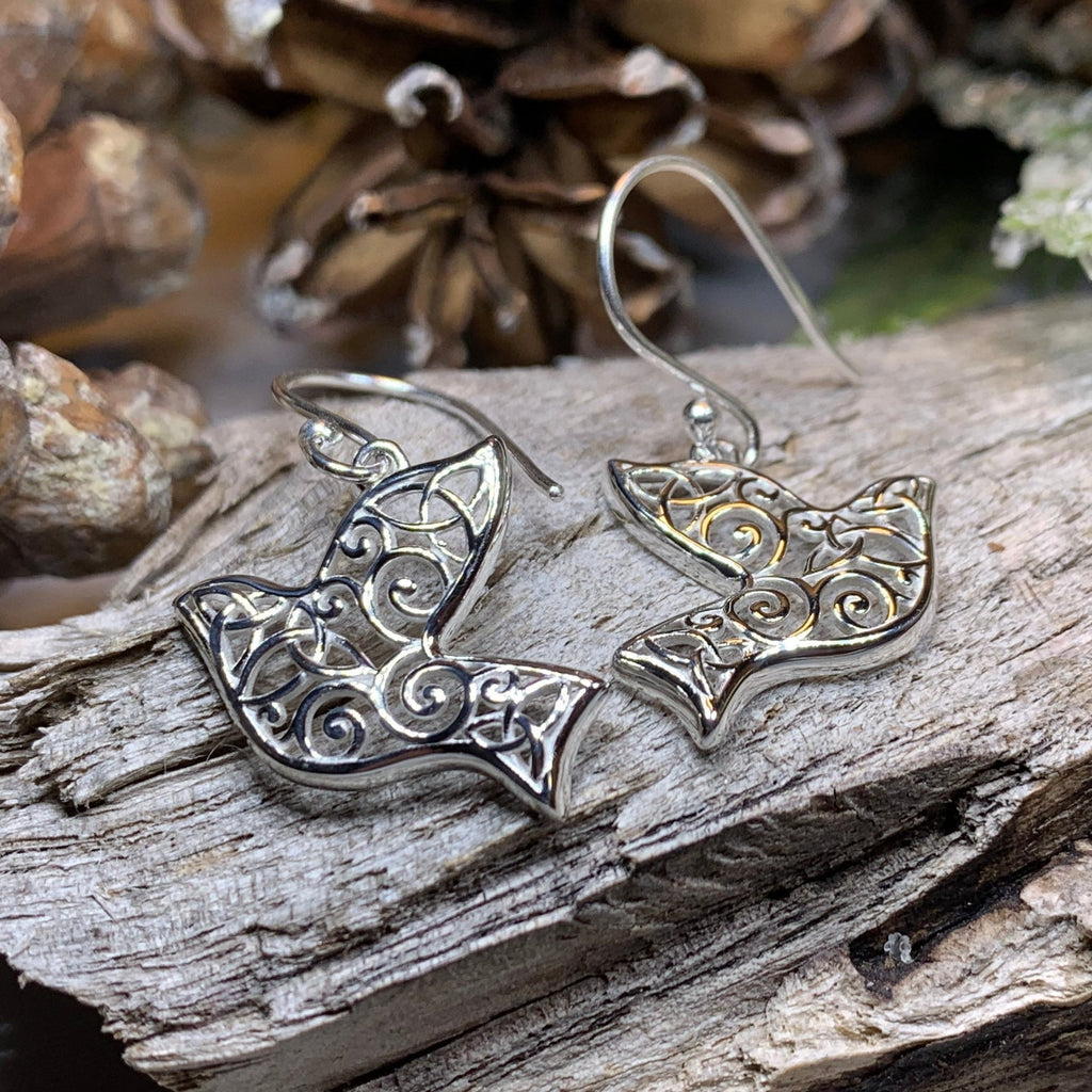 Celtic Dove Earrings - Scotland Jewelry