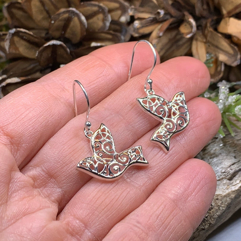 Celtic Dove Earrings - Scotland Jewelry