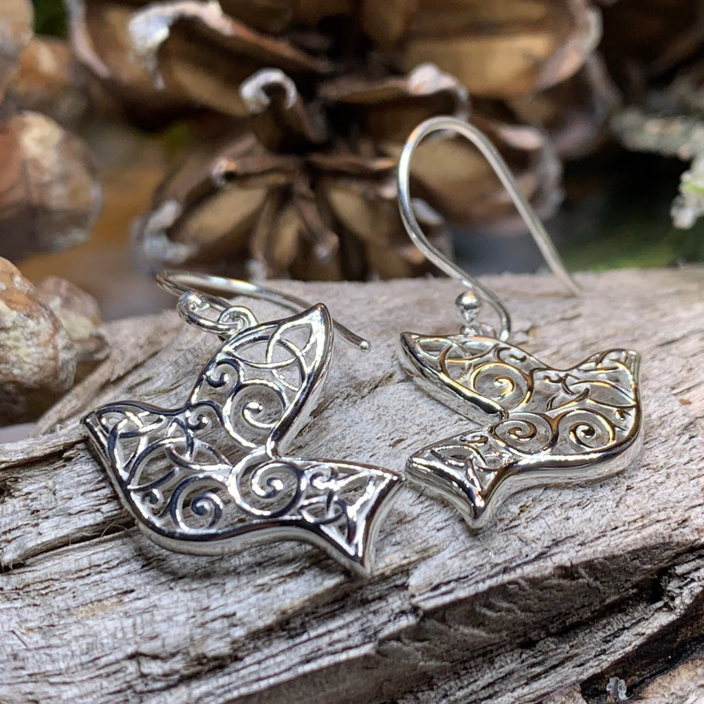 Celtic Dove Earrings - Scotland Jewelry