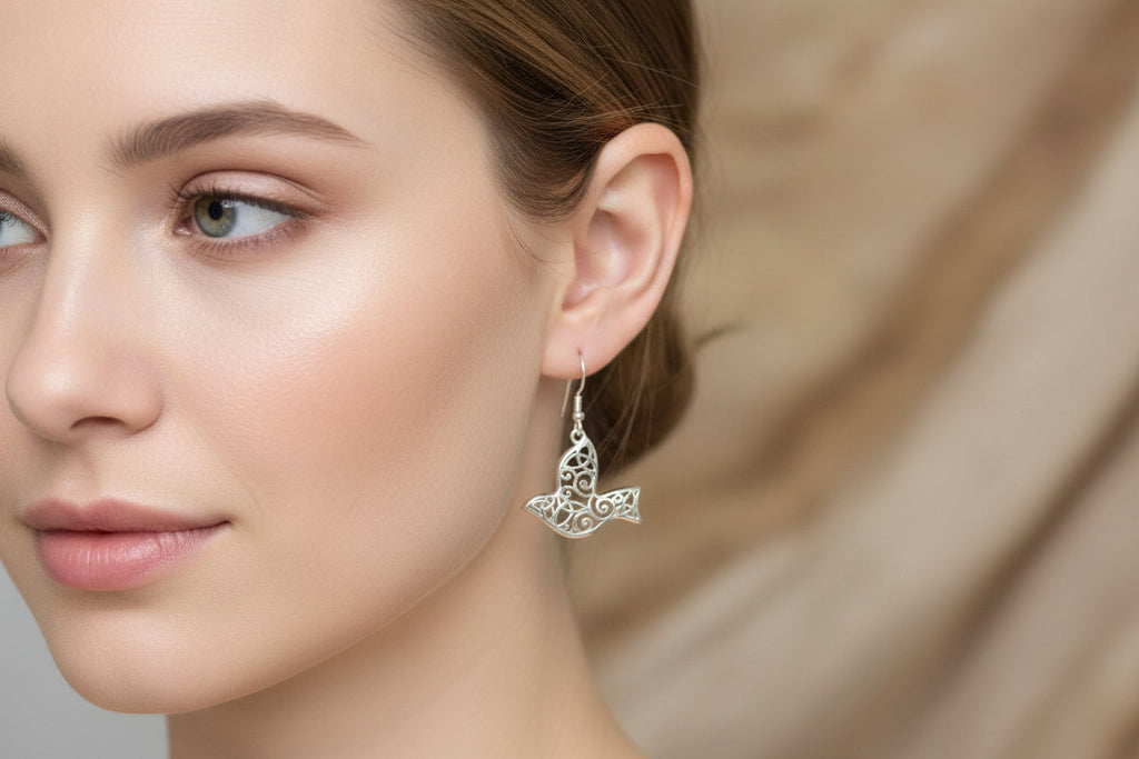 Celtic Dove Earrings - Scotland Jewelry
