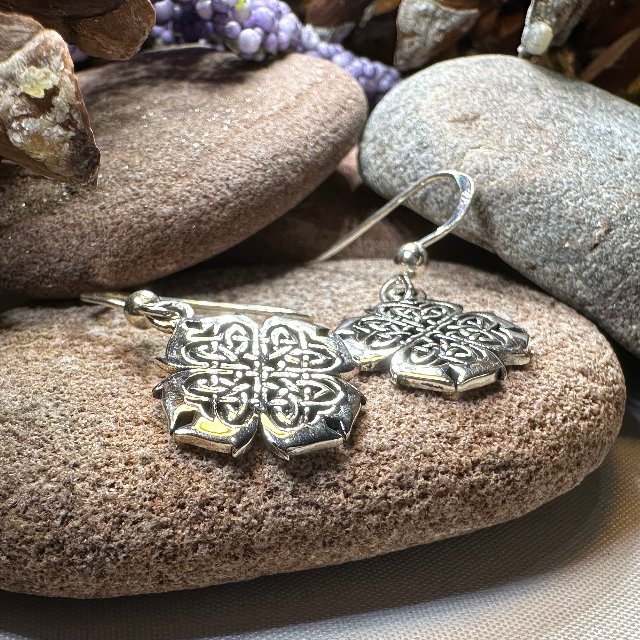 Kylie Celtic Knot Earrings in Sterling Silver