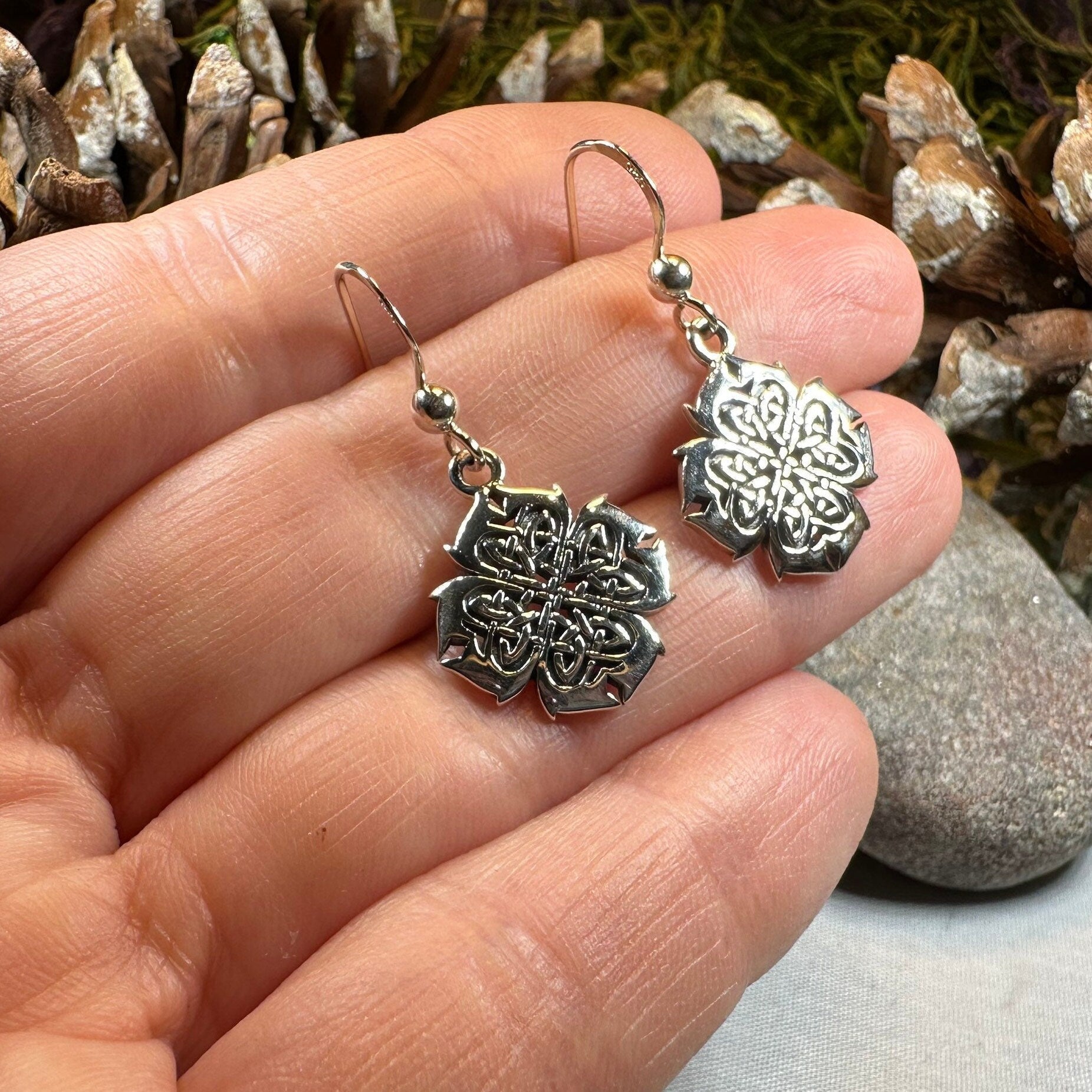 Kylie Celtic Knot Earrings in Sterling Silver