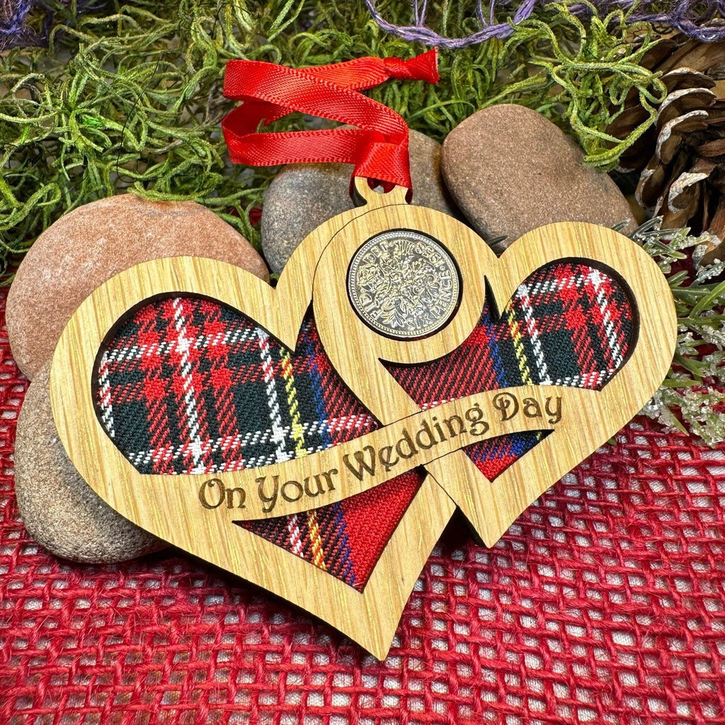 Wedding Lucky Sixpence Ornament