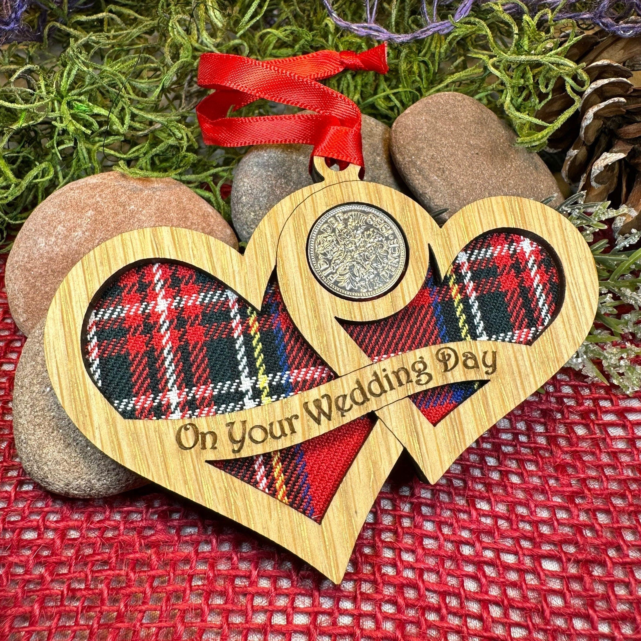 Wedding Lucky Sixpence Ornament